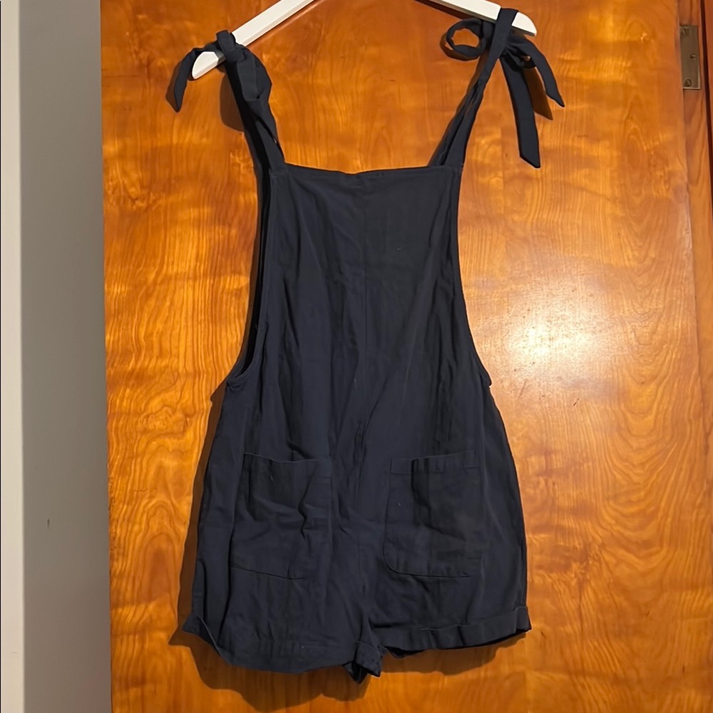 Navy Blue Tie-Strap Romper